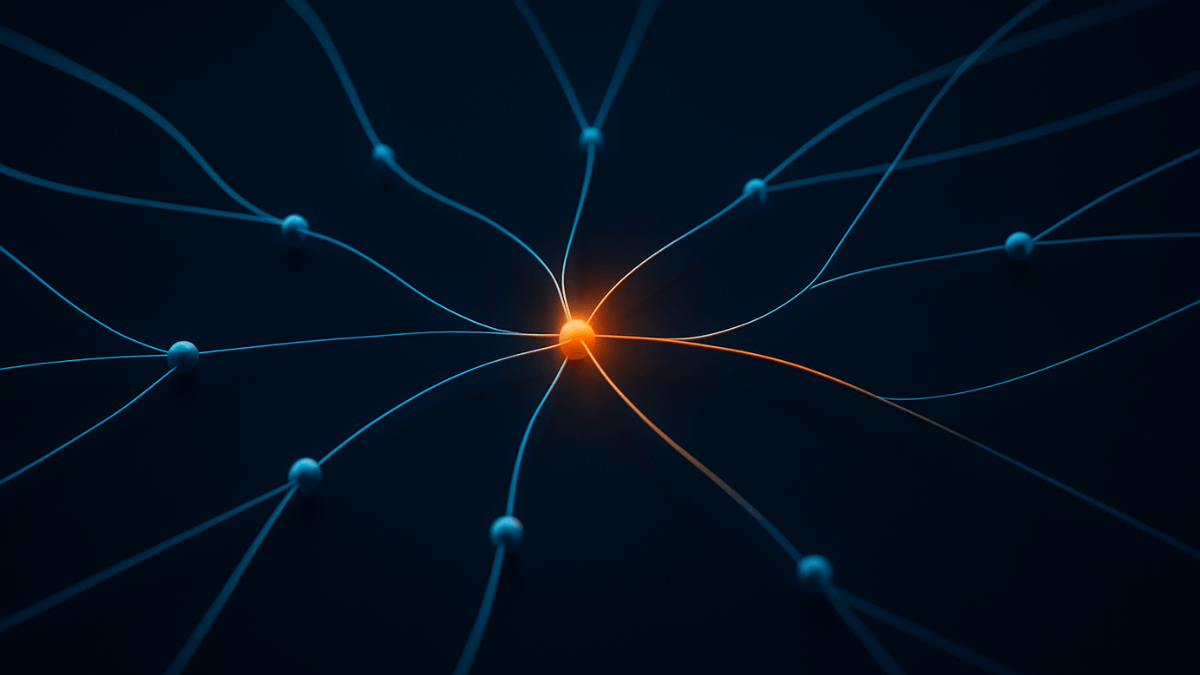Abstract glowing neural network representing the concept of nootropics for beginners.
