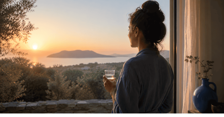 Morning routine — getting natural light and hydration in the first hour after waking