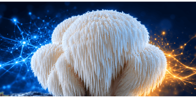 Lion's Mane mushroom (Hericium erinaceus) complete guide—NGF and BDNF stimulation for neuroplasticity, cognitive function, and long-term brain health.