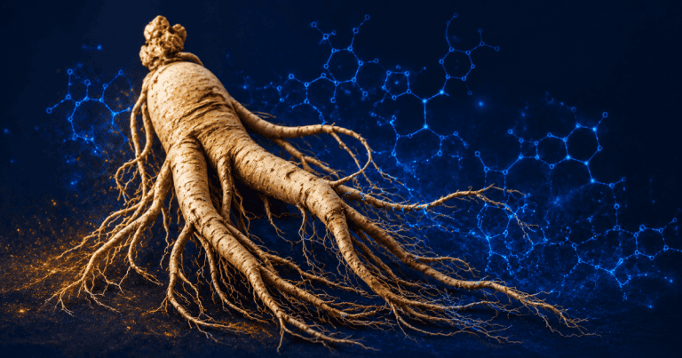 Panax ginseng complete guide — Northumbria University RCTs, G115 4% ginsenoside standard, mental fatigue resistance mechanism, 200–400mg dosing protocol, cycling and Rhodiola comparison