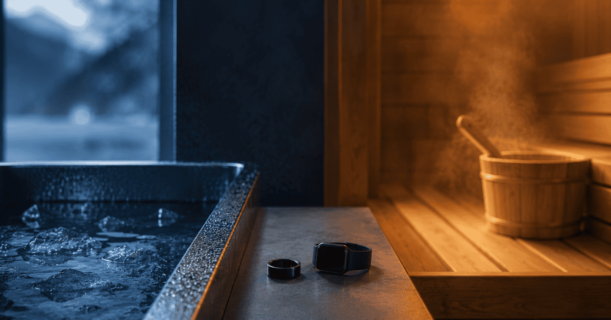 Cold and heat exposure with an HRV tracker representing hormetic-stress biohacking protocols
