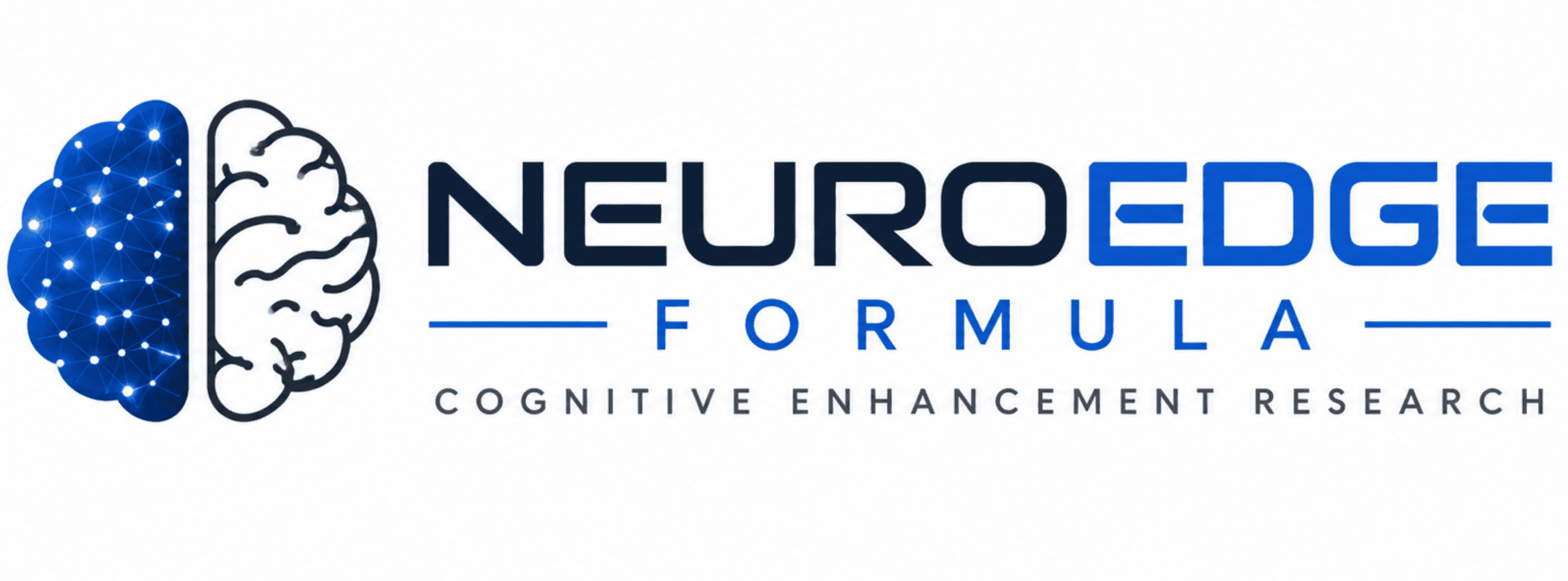 NeuroEdge Formula logo with neural brain icon and Cognitive Enhancement Research tagline